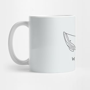 Whale "Kujira" Japanese Minimalist/Simple Art Mug